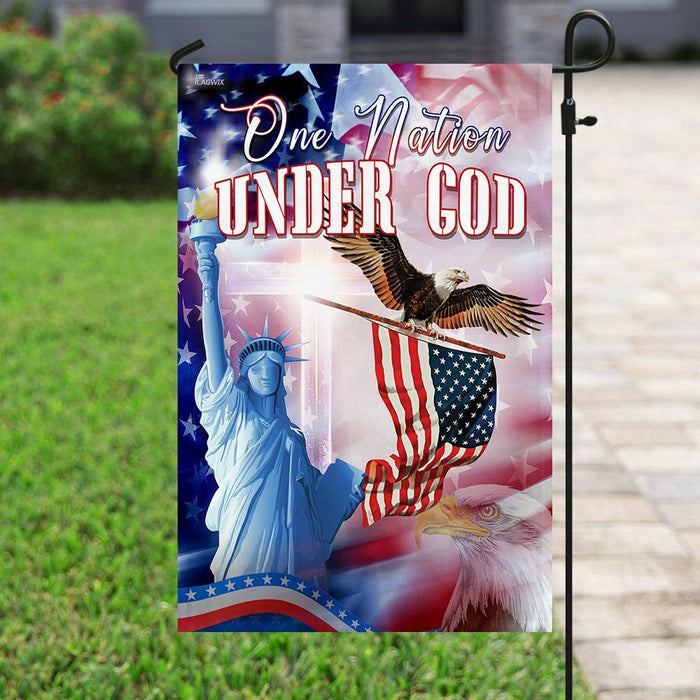 One Nation Under God Flag | Garden Flag | Double Sided House Flag - GIFTCUSTOM