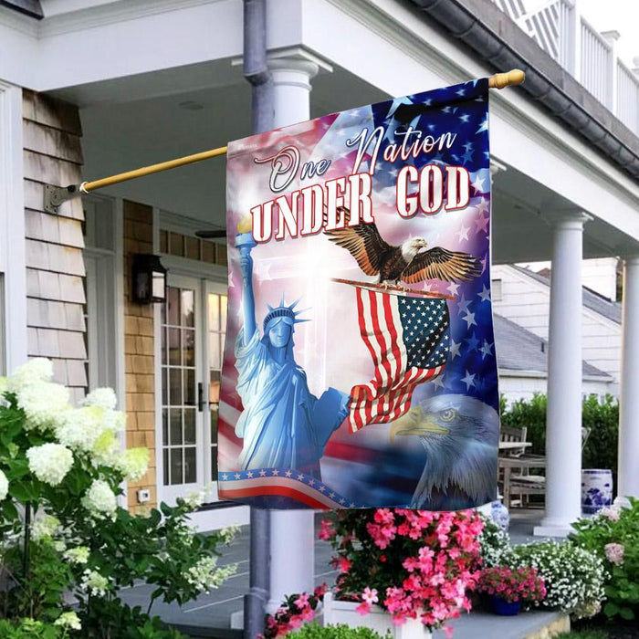 One Nation Under God Flag | Garden Flag | Double Sided House Flag - GIFTCUSTOM