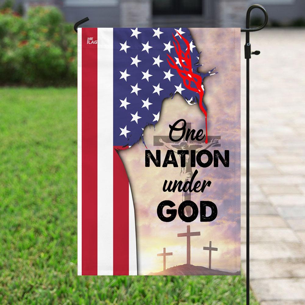 One Nation Under God Jesus Christ Flag - GIFTCUSTOM