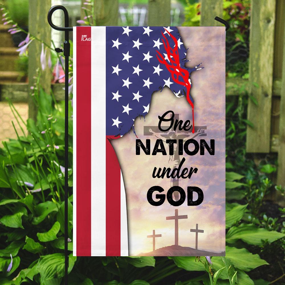 One Nation Under God Jesus Christ Flag - GIFTCUSTOM