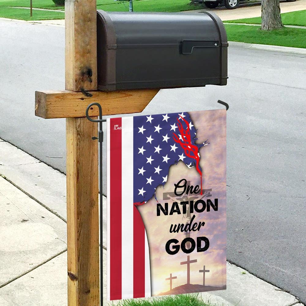 One Nation Under God Jesus Christ Flag - GIFTCUSTOM
