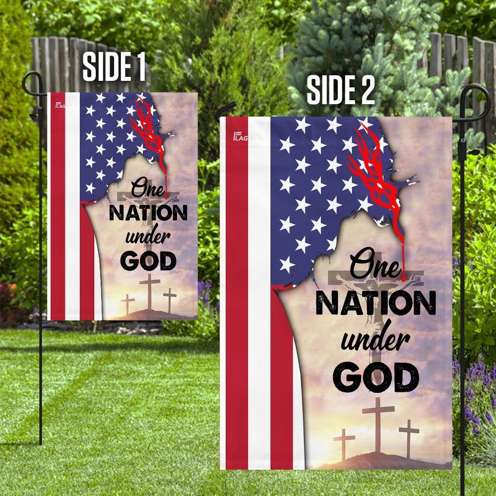 One Nation Under God Jesus Christ Flag - GIFTCUSTOM