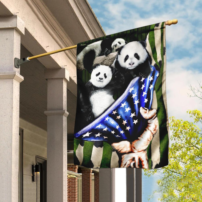 Pandas American Flag | Garden Flag | Double Sided House Flag - GIFTCUSTOM