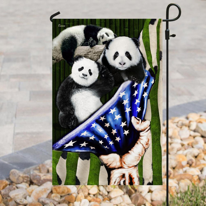 Pandas American Flag | Garden Flag | Double Sided House Flag - GIFTCUSTOM