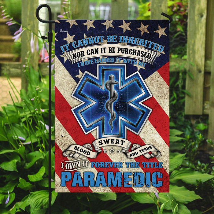 Paramedic Flag | Garden Flag | Double Sided House Flag - GIFTCUSTOM