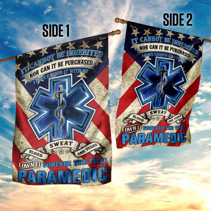 Paramedic Flag | Garden Flag | Double Sided House Flag - GIFTCUSTOM
