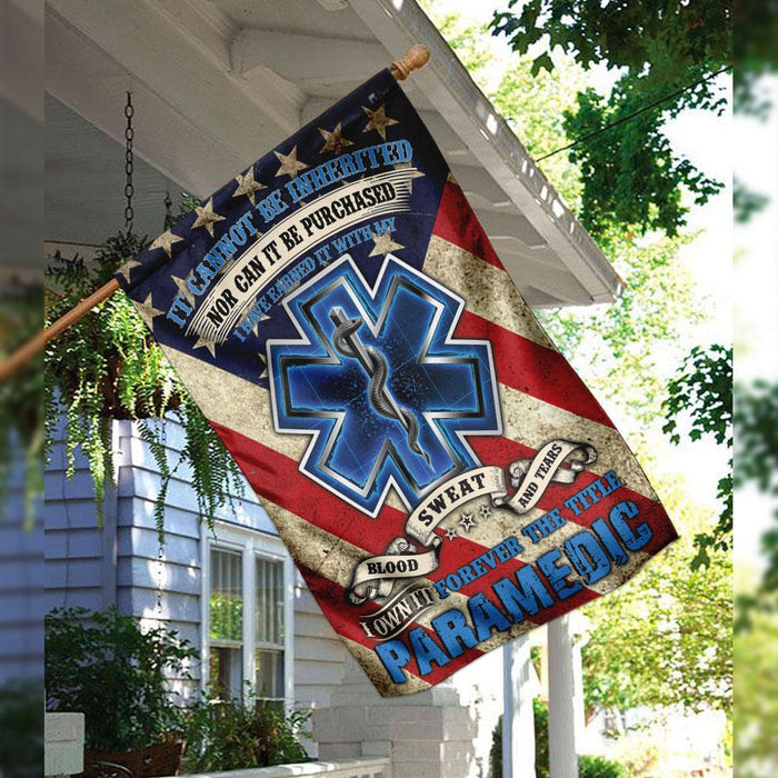 Paramedic Flag | Garden Flag | Double Sided House Flag - GIFTCUSTOM