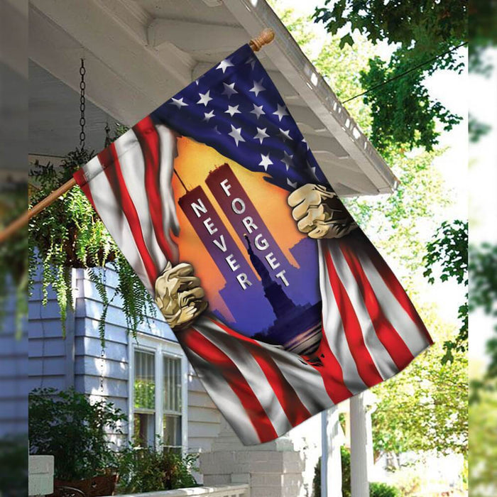 Patriot Day. 911 Never Forget American Flag | Garden Flag | Double Sided House Flag - GIFTCUSTOM