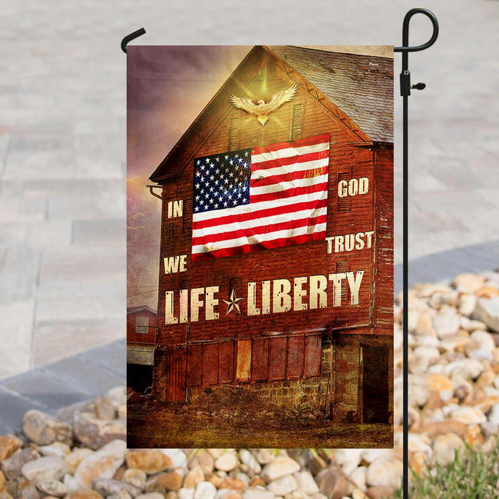 Patriotic Barn Flag | Garden Flag | Double Sided House Flag - GIFTCUSTOM