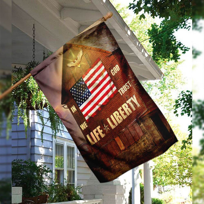 Patriotic Barn Flag | Garden Flag | Double Sided House Flag - GIFTCUSTOM