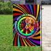 Peace Love & Dachshund Hippie Flag | Garden Flag | Double Sided House Flag - GIFTCUSTOM