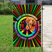 Peace Love & Dachshund Hippie Flag | Garden Flag | Double Sided House Flag - GIFTCUSTOM