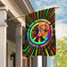 Peace Love & Dachshund Hippie Flag | Garden Flag | Double Sided House Flag - GIFTCUSTOM