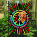 Peace Love & Dachshund Hippie Flag | Garden Flag | Double Sided House Flag - GIFTCUSTOM