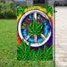 Peace, Love Hippie Flag | Garden Flag | Double Sided House Flag - GIFTCUSTOM