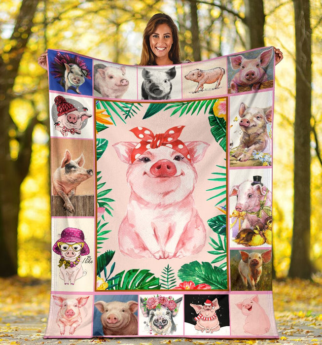 Pig Premium Blanket - GIFTCUSTOM