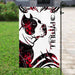Pitbull Red Tattoo Flag | Garden Flag | Double Sided House Flag - GIFTCUSTOM