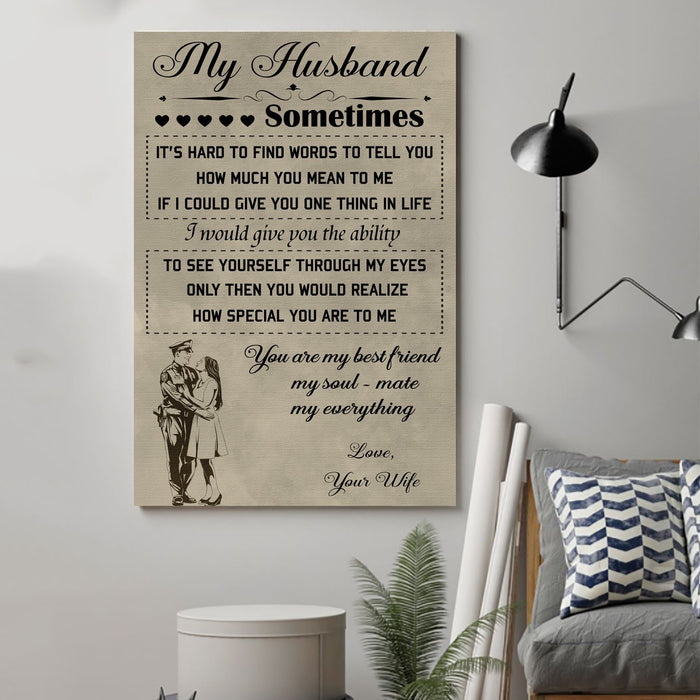 police Canvas and Poster ��� to my husband wall decor visual art - GIFTCUSTOM