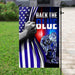 Police Law Enforcement Back The Blue Flag | Garden Flag | Double Sided House Flag - GIFTCUSTOM