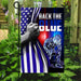 Police Law Enforcement Back The Blue Flag | Garden Flag | Double Sided House Flag - GIFTCUSTOM