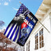 Police Law Enforcement Back The Blue Flag | Garden Flag | Double Sided House Flag - GIFTCUSTOM