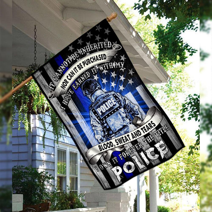 Police. The Thin Blue Line Flag | Garden Flag | Double Sided House Flag - GIFTCUSTOM