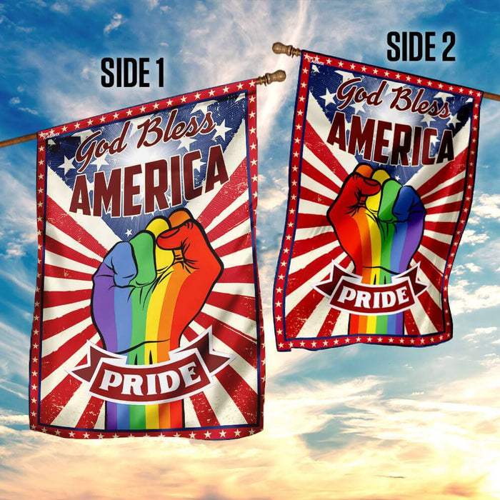 Pride LGBT Amrican US Flag | Garden Flag | Double Sided House Flag - GIFTCUSTOM