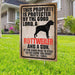 Protected By The Good Lord, A Rottweiler And A Gun Yard Sign (24 x 18 inches) - GIFTCUSTOM