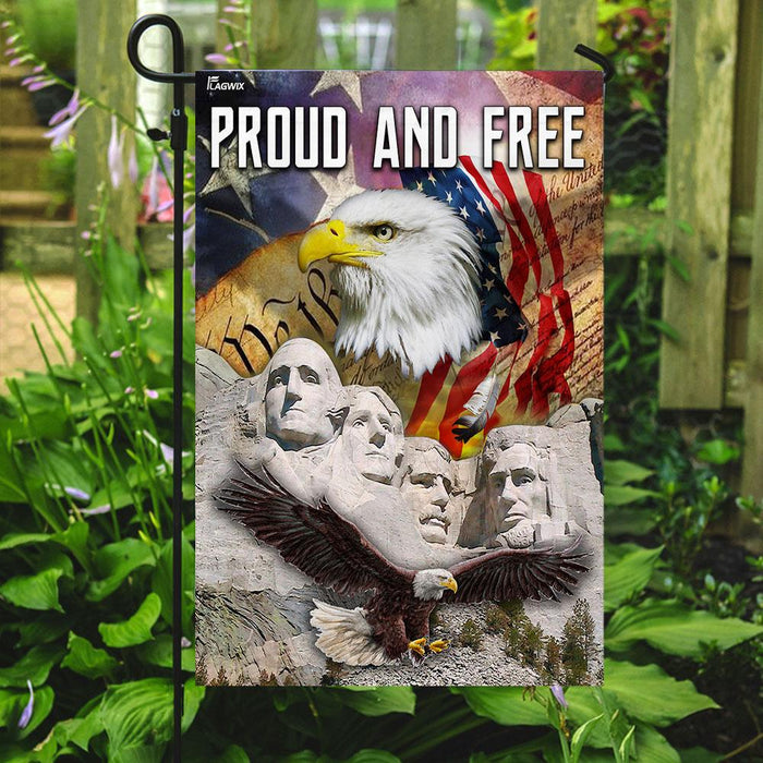 Proud And Free Flag | Garden Flag | Double Sided House Flag - GIFTCUSTOM