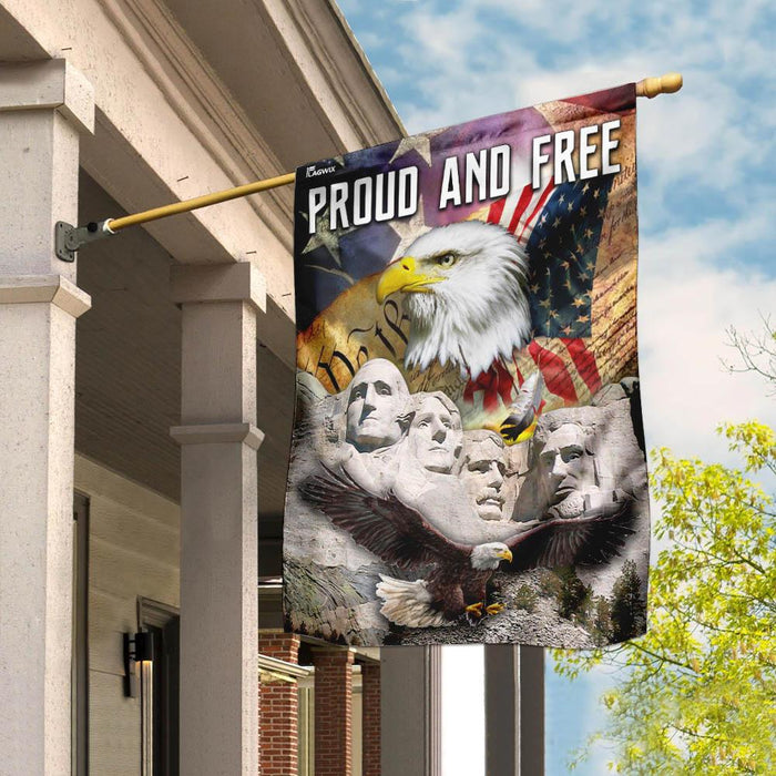 Proud And Free Flag | Garden Flag | Double Sided House Flag - GIFTCUSTOM