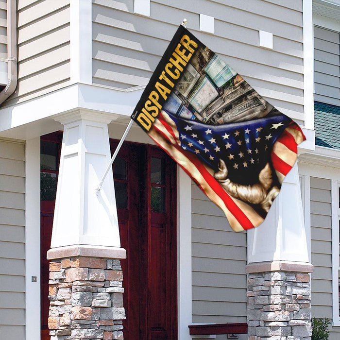 Proud Dispatcher Flag | Garden Flag | Double Sided House Flag - GIFTCUSTOM