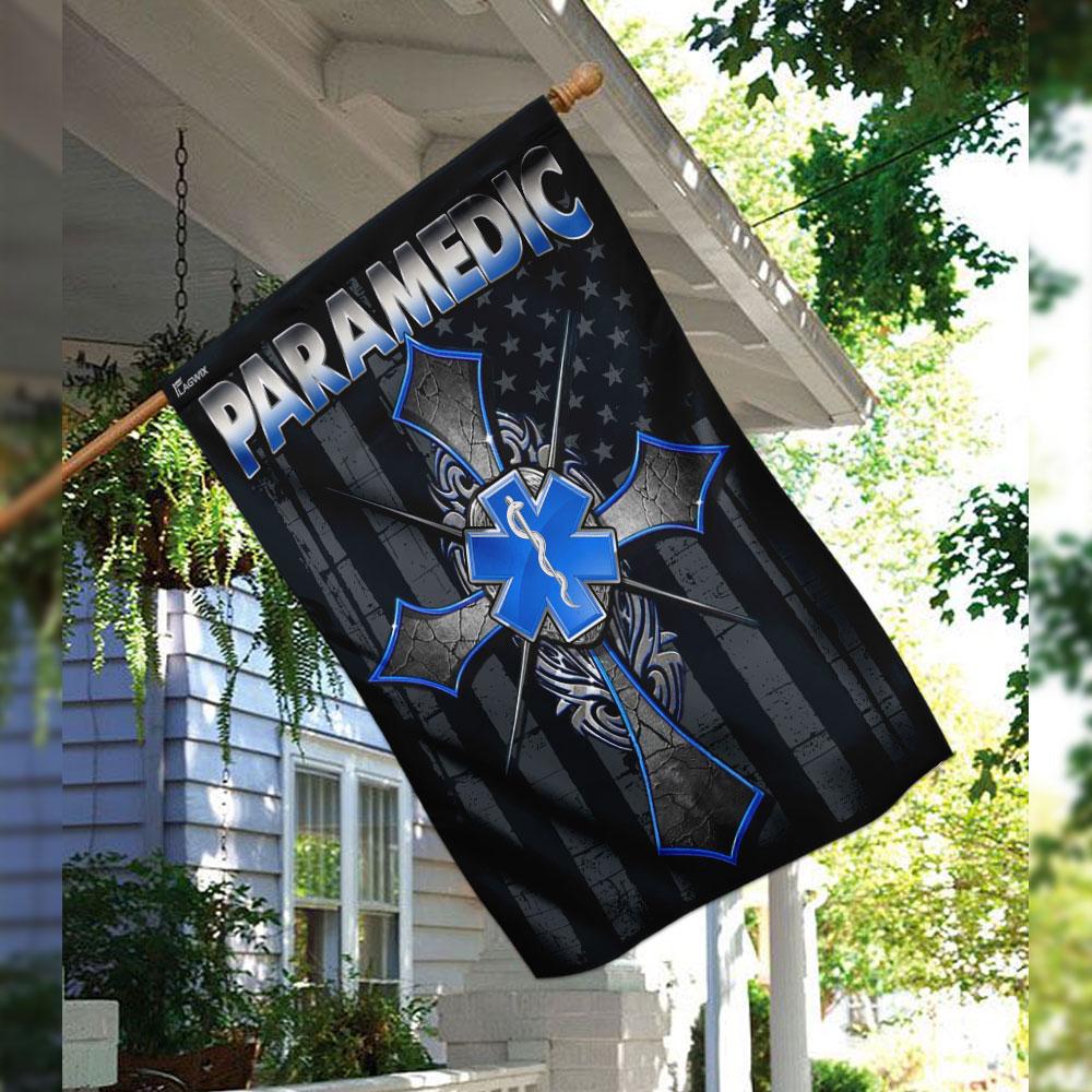 Proud Paramedic Flag | Garden Flag | Double Sided House Flag - GIFTCUSTOM