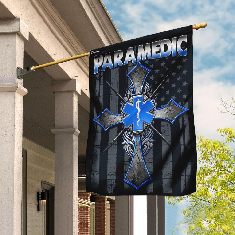 Proud Paramedic Flag | Garden Flag | Double Sided House Flag - GIFTCUSTOM