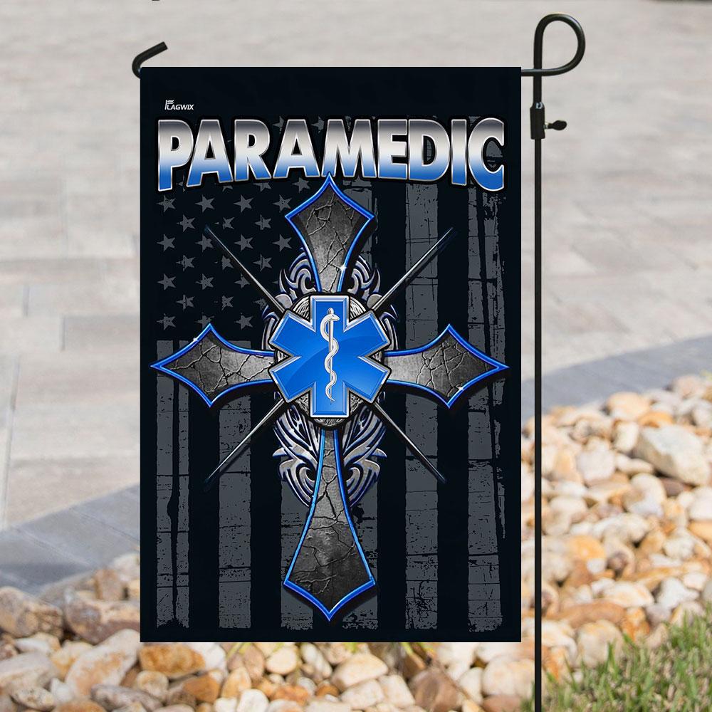 Proud Paramedic Flag | Garden Flag | Double Sided House Flag - GIFTCUSTOM