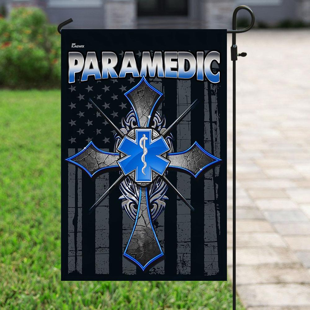 Proud Paramedic Flag | Garden Flag | Double Sided House Flag - GIFTCUSTOM