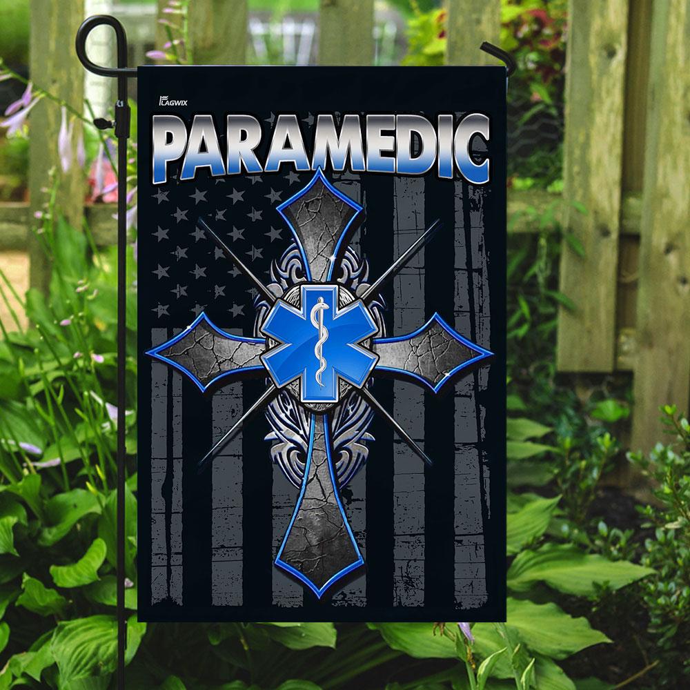 Proud Paramedic Flag | Garden Flag | Double Sided House Flag - GIFTCUSTOM