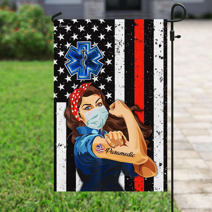 Proud Paramedic Flag | Garden Flag | Double Sided House Flag - GIFTCUSTOM