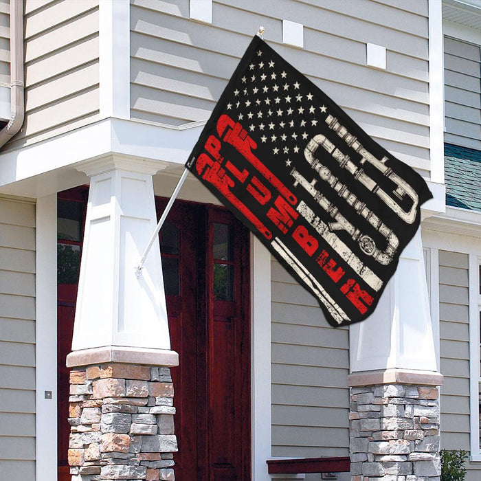 Proud Plumber American Flag | Garden Flag | Double Sided House Flag - GIFTCUSTOM