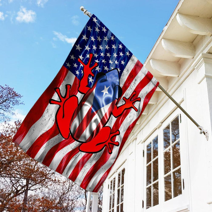 Puerto Rico American Flag | Garden Flag | Double Sided House Flag - GIFTCUSTOM