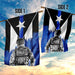 Puerto Rico Blue Line Flag | Garden Flag | Double Sided House Flag - GIFTCUSTOM