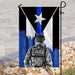 Puerto Rico Blue Line Flag | Garden Flag | Double Sided House Flag - GIFTCUSTOM