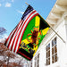 Rasta Lion Jamaica America Flag | Garden Flag | Double Sided House Flag - GIFTCUSTOM