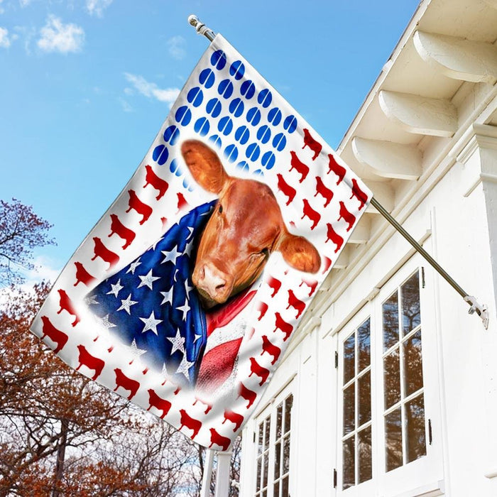 Red Brangus Flag | Garden Flag | Double Sided House Flag - GIFTCUSTOM