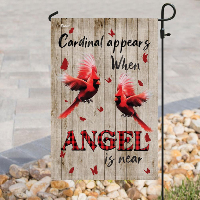 Red Cardinal Flag | Garden Flag | Double Sided House Flag - GIFTCUSTOM