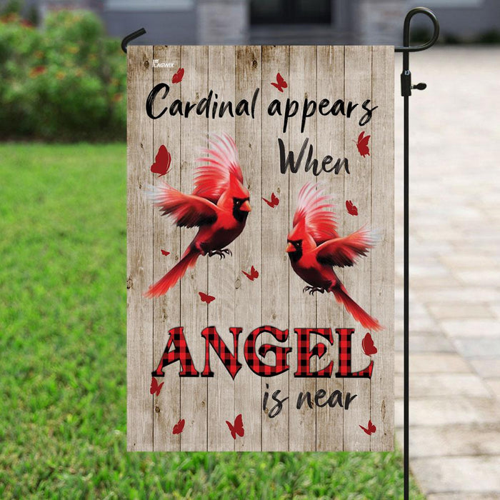 Red Cardinal Flag | Garden Flag | Double Sided House Flag - GIFTCUSTOM