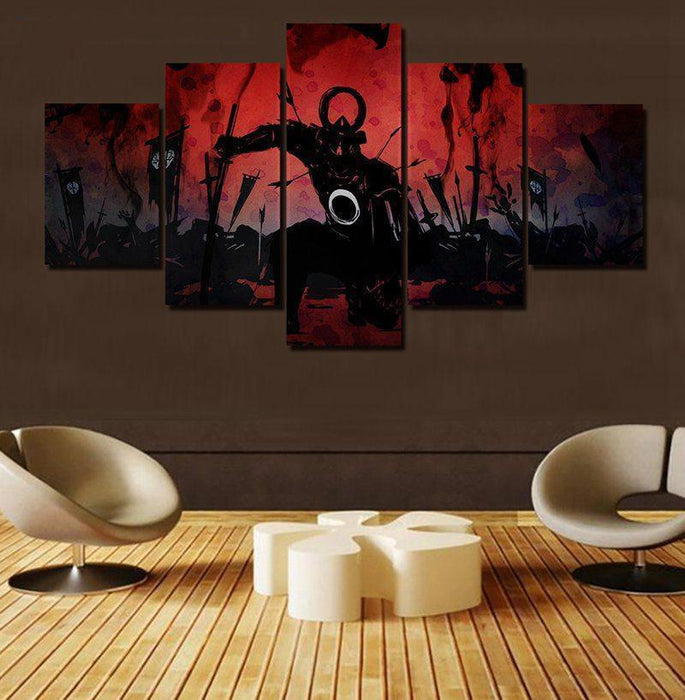 Red Samurai Art Canvas and Poster wall decor visual art - GIFTCUSTOM