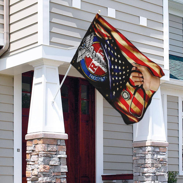 Registered Nurse American Flag | Garden Flag | Double Sided House Flag - GIFTCUSTOM