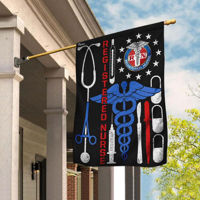 Registered Nurse Flag | Garden Flag | Double Sided House Flag - GIFTCUSTOM