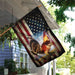 Rooster Amrican US Flag | Garden Flag | Double Sided House Flag - GIFTCUSTOM