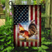 Rooster Amrican US Flag | Garden Flag | Double Sided House Flag - GIFTCUSTOM